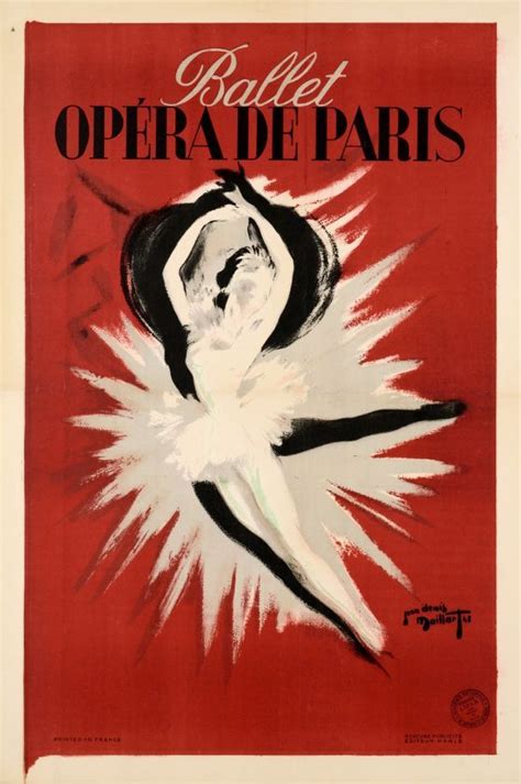 1948 Ballet Paris Opera French Vintage Poster Vintage Posters