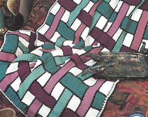 Criss Cross Sampler Afghan Pattern Annies Crochet Quilt Etsy