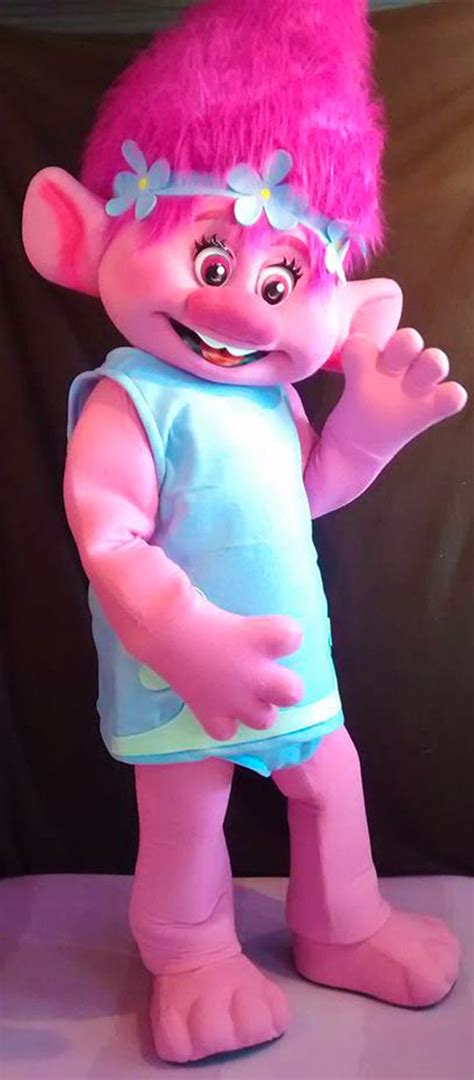 Poppy Trolls Mascot Costume Adult Cartoon Costume For Sale Etsy