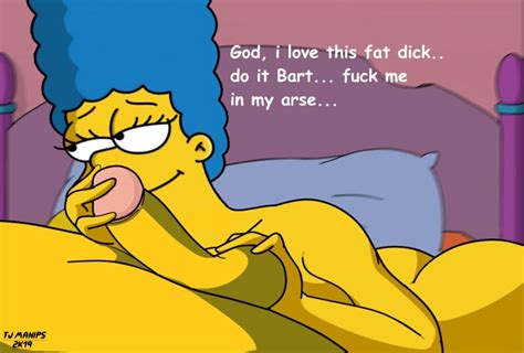 Rule 34 Bart Simpson Big Penis English Text Fjm Horny Marge Simpson Nude Female Partial Male