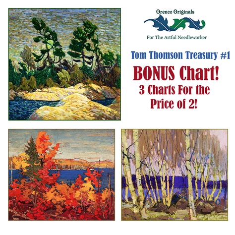 Tom Thomson Deluxe Treasury 1 Three Counted Cross Stitch Patterns