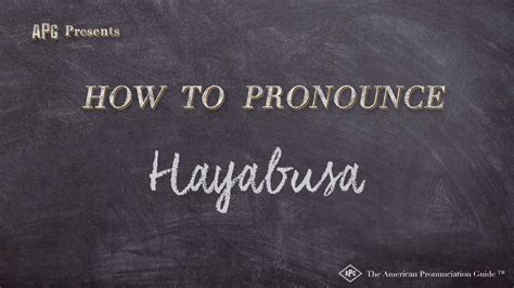 How To Pronounce Hayabusa Real Life Examples Youtube