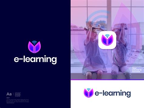 Learning Logo Design Modern Logo Template Online Education Logo