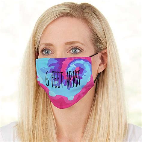 Tie Dye Fun Personalized Adult Deluxe Face Mask With Filter