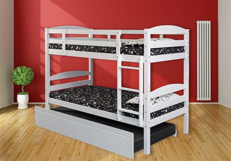Cosmos White Single Bunk Beds - NZ Lifestyle Imports