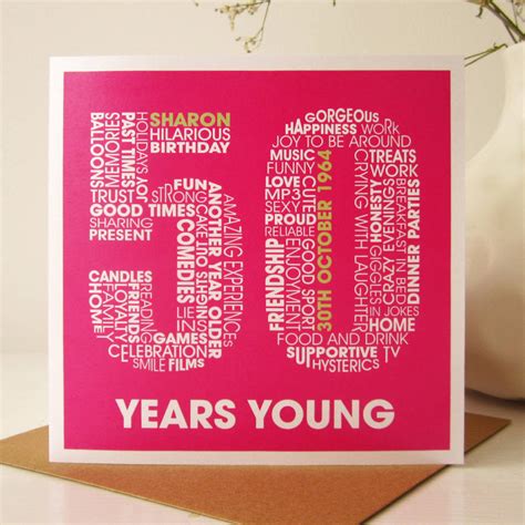 Check spelling or type a new query. personalised 50th birthday card by mrs l cards | notonthehighstreet.com