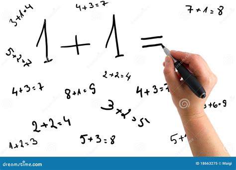 Hand Drawing Mathematical Equations Stock Image Image Of Writing