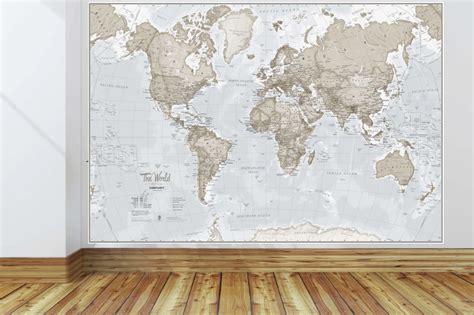 Dakota Fields Giant World Map 77 L X 62 W Wall Mural World Map