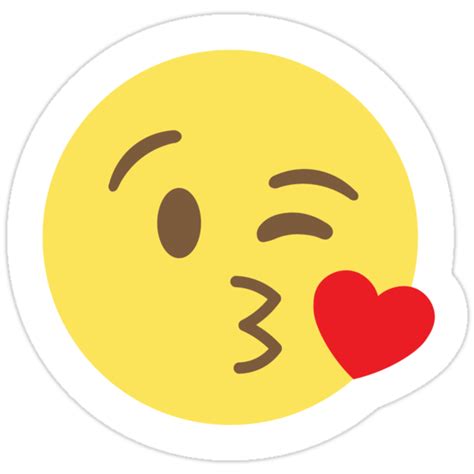 Pegatinas Soplando Un Beso Con Cara De Emoji De Ethanwonggd Redbubble