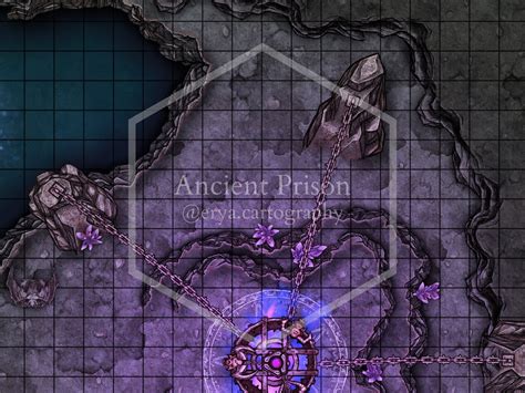 Ancient Prison Battle Map 4k 2k Dnd Map Dungeons And Etsy