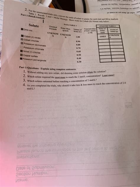 Fill phet concentration lab answers: Virtual Lab 3 Concentration Name: Section Number: Date of Submission: Instructions: Please ...