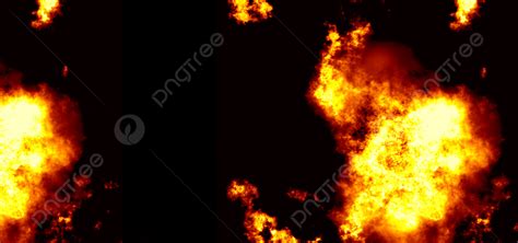 Realistic Blast Explosion Fire Background On Black Fire Fire Flames