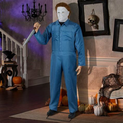 Animated Life Size Michael Myers H2 Halloween Prop Decoration