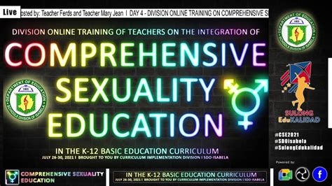 comprehensive sexuality education curriculum day 4 comprehensive sexuality educationin the