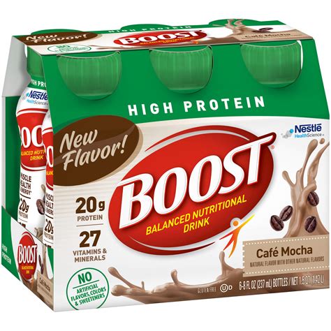 Boost High Protein Nutritional Drink Cafe Mocha 6 Pk Shop Diet