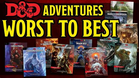 Ranking All The Dungeons And Dragons 5e Adventures Worst To Best Youtube
