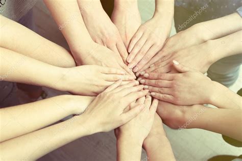 Group Of Female Hands Stock Photo By ©belchonock 88280352