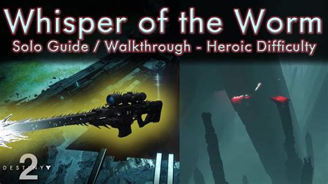 Whisper Of The Worm Solo Heroic Difficulty Titan Solar Singe