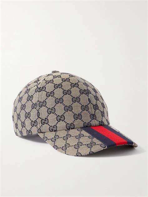 Gucci Webbing Trimmed Monogrammed Canvas Baseball Cap For Men Mr Porter