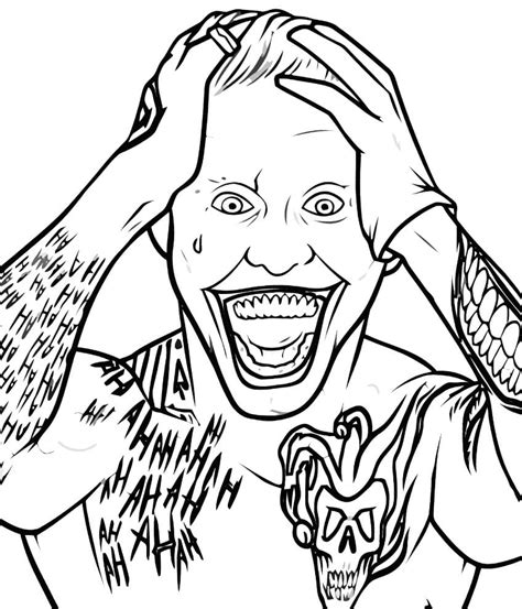 Suicide squad joker coloring pages (image info: 19 Joker Face Coloring Pages - Printable Coloring Pages