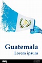 Bandera de Guatemala, República de Guatemala. Plantilla para el diseño ...