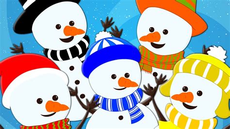 Five Little Snowman Christmas Carol Christmas Songs Youtube