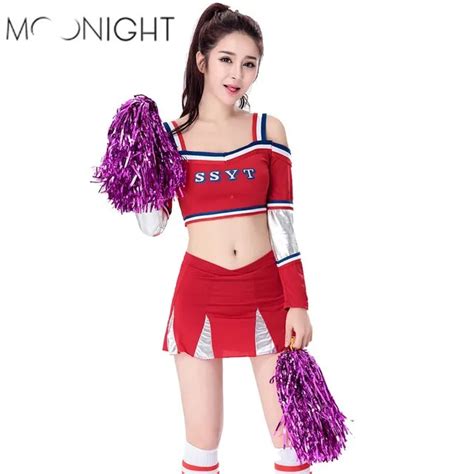 Buy Moonight Red Sexy School Girl Cheerleaders Costume Party Play Cheerleader