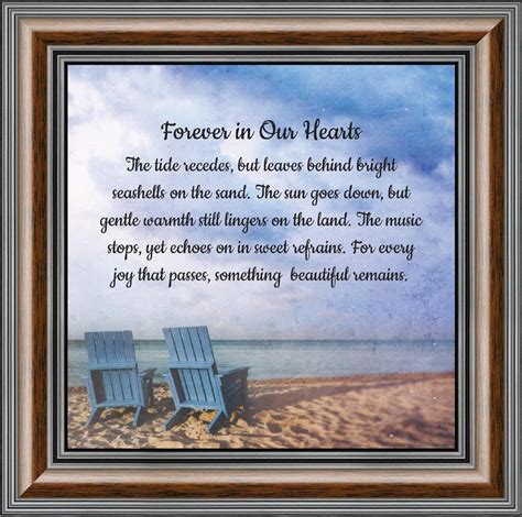 Forever in Our Hearts Framed Poem, In Memory of Loved One, Sympathy