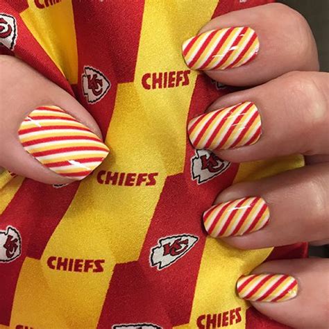 Kansas City Chiefs Football Nail Art Ideas And Designs Spirit Wear Nail