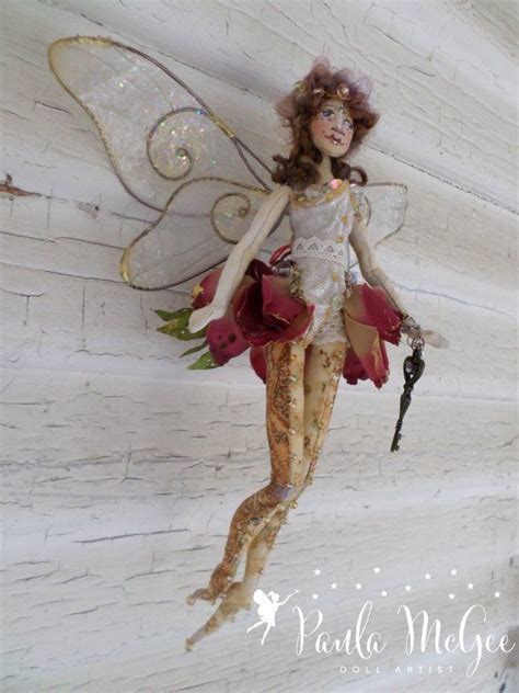 Ooak Fairy Doll Elfie Adeline Glitterwing Handcrafted Cloth Art Doll