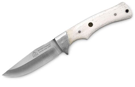 Puma Sgb Deadwood Canyon Smooth White Bone Hunting Knife With Leather