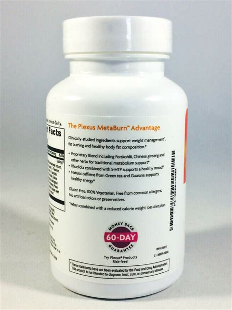 Plexus Metaburn Fat Burn Mood Energy Booster Supplement 60 Capsules Exp