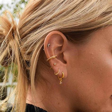 Our New Jewelled Gold Huggies Are Here A Perfect Addition To Your Ear Stack Made In Sterling