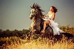 Woman riding wild horse - 54ka [photo blog]