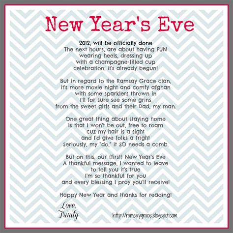 New Years Eve Poems