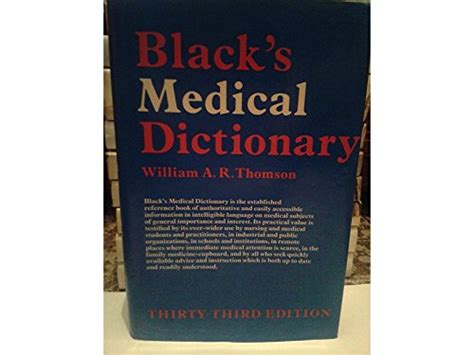 Blacks Medical Dictionary 9780713621280 Abebooks