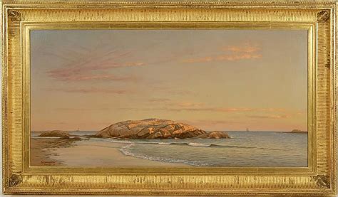 Lot Michael Keane American B 1948 Well Rock At Sunrise Oil On