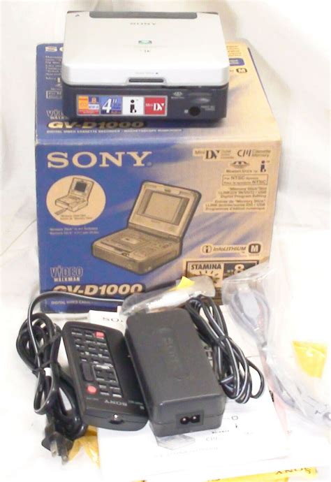 Sony Gv D1000e Pal System Minidv Video Cassette Recorder Player With 4