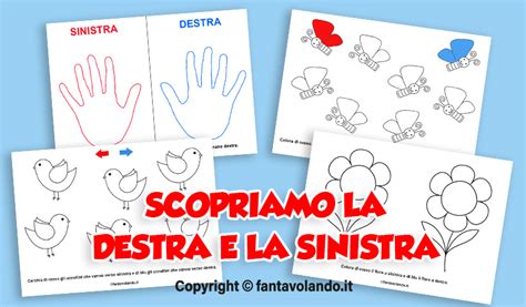 Schede Per I Bambini Di 5 Anni Destra E Sinistra Fantavolando