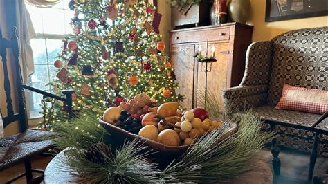 My Primitive Colonial Christmas Home Tour ~antiquesset To Music Youtube