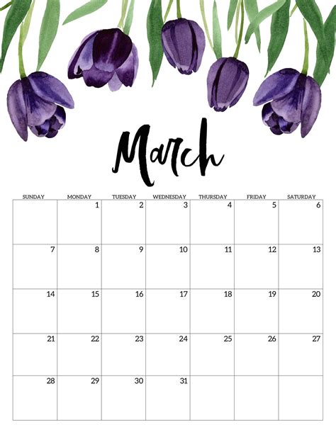 A printable for you to place anywhere you want :) start planning today! Cute March 2021 Calendar With Notes | Free Printable ...