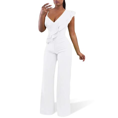 Buy Cosics White Jumpsuits For Women Elegant Womens Sleeveless Dressy