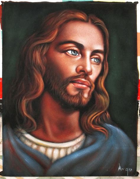 Retrato De Jesucristo De Nazaret Cristiano Religión Pintura Etsy