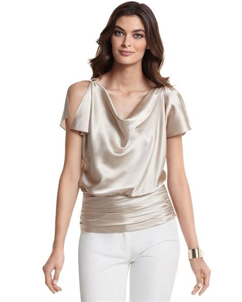 Pin On Satin And Silk Blouses