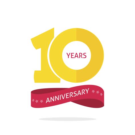 10th Wedding Anniversary Logo