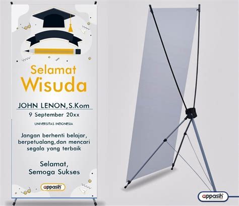 Template X Banner Wisuda Aesthetic Gratis Editable