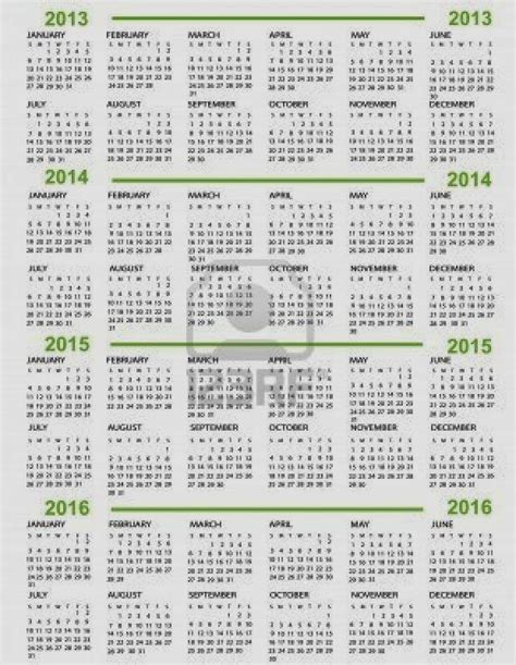 10 Year Calendar Printable Calendar Template 2023