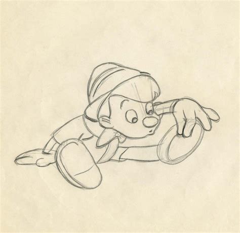 Original Production Drawing From Pinocchio Disney Drawings Sketches