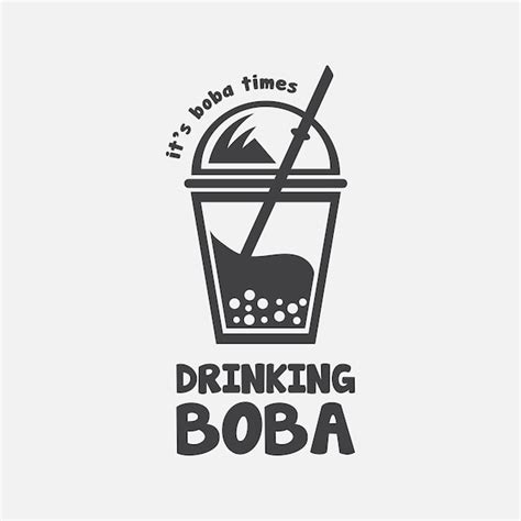 Premium Vector Boba Drink Logo Design Vector Pictogram