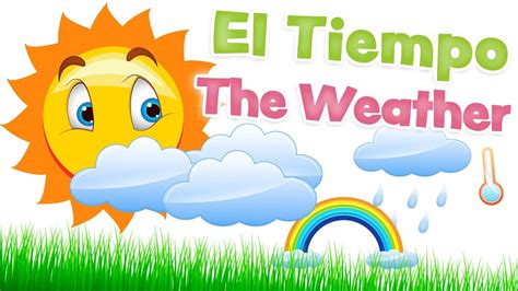 Sunday is expected to be sunny and hot. EL TIEMPO en inglés y español - Vocabulario clima y ...